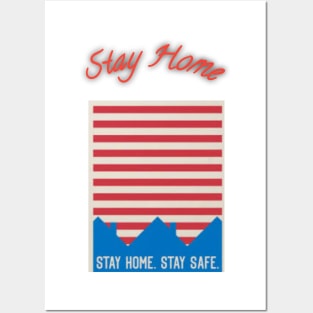 Stay home for America t_shirt Posters and Art